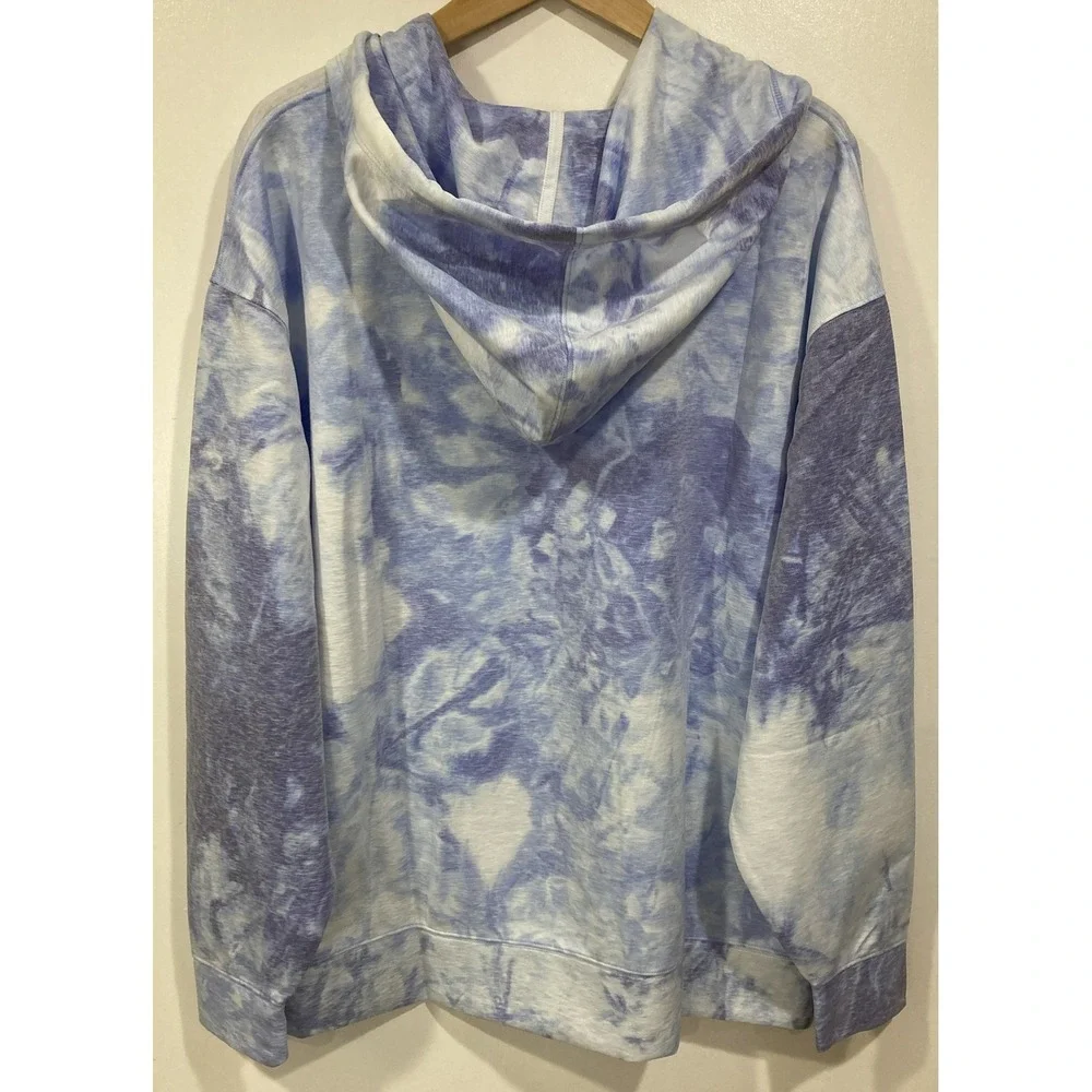 Nike Women's Icon Clash Hoodie Size 2X‎ Cloud Blue Tie Dye DQ1159-461 NWT Purple